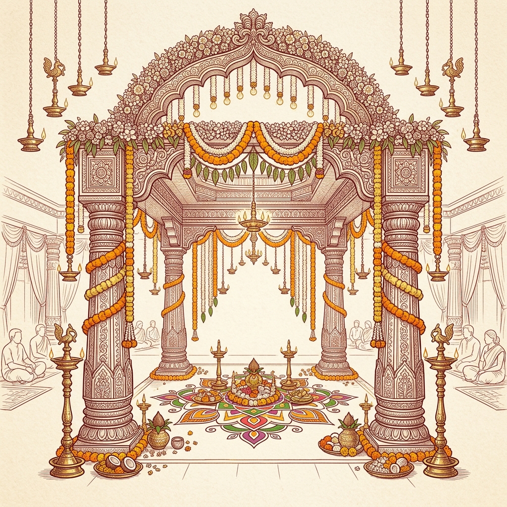 Traditional South Indian Wedding Mandapam Hall