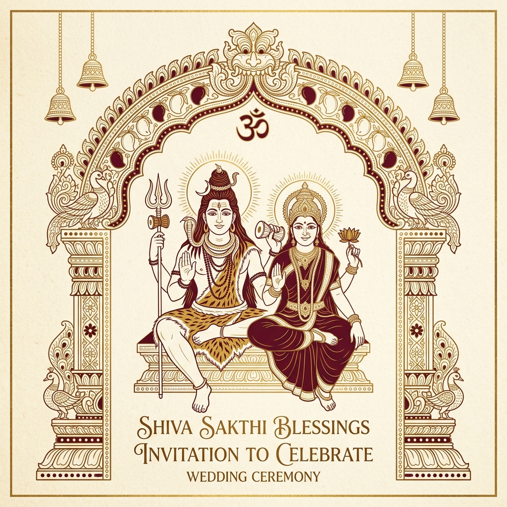 Divine Shiva-Parvati Sivasakthi Blessings